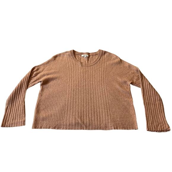 Madewell Crewneck Pullover Ribbed Sweater Size X-Small Relaxed Fit Girly Cozy - Picture 2 of 8